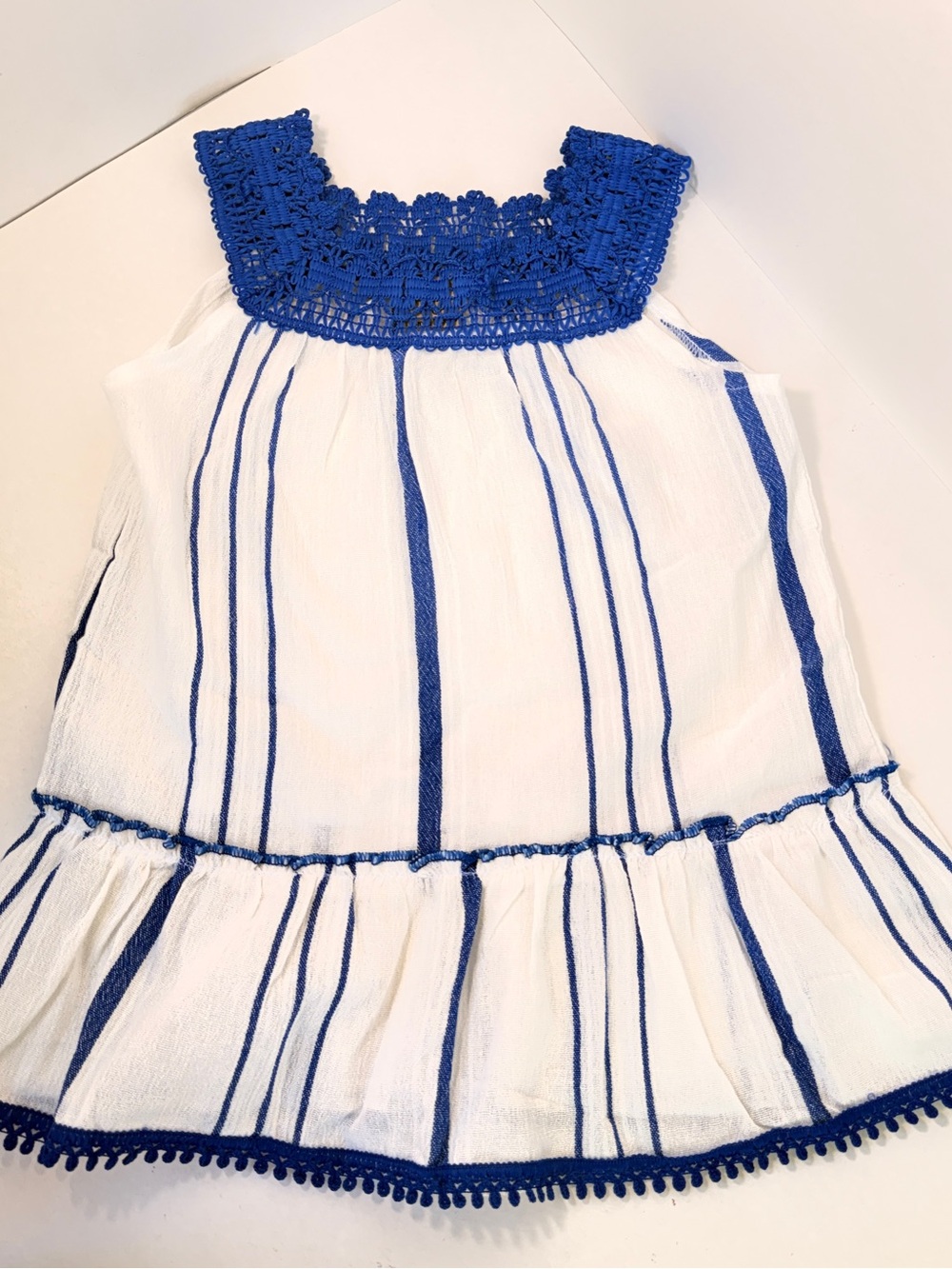 Domna Bogioka Girls Greek Designer Summer Dress Size 6 Fits US 4 Girls 100% Cttn